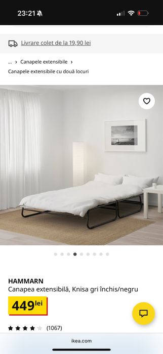 Canapea extensibila ikea