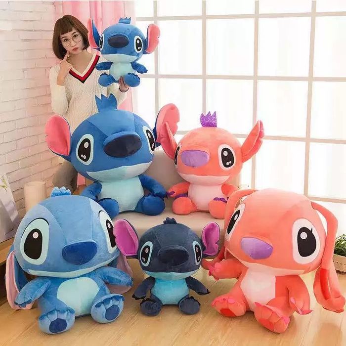 Jucarie de plus, Lilo & Stitch L 35 cm, albastru, NOU