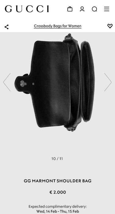 Дамска Чанта Gucci MARMONT SHOULDER BAG 100% Leather