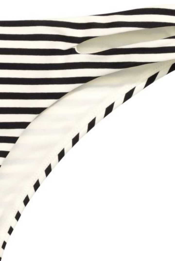 Costum de baie 2 piese alb negru h&m marimea 40
