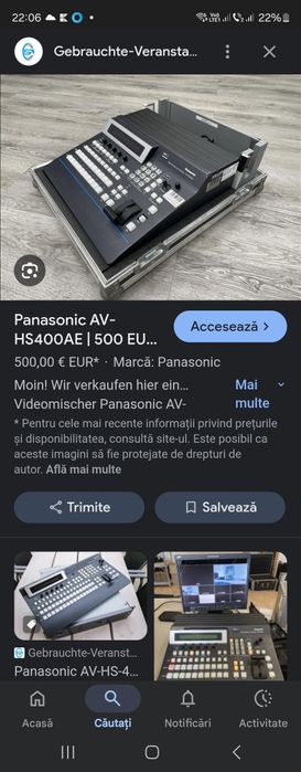 Panasonic av-hs400ae mixer video nou