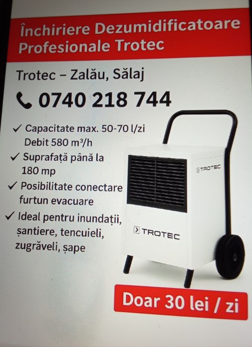 Închiriez Dezumidificatoare Industriale Trotec