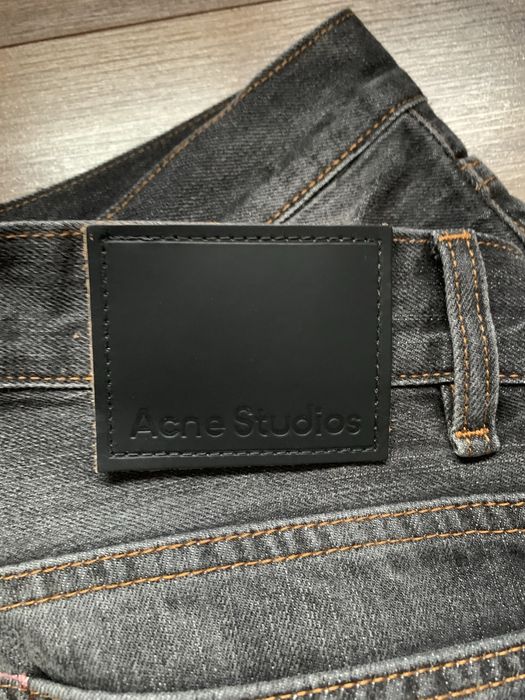 Acne Studios 2021M black paint splatter flared unisex Jeans