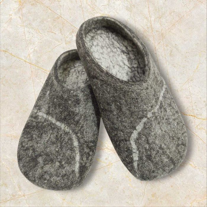 Тапочки из 100% шерсти ручной работы