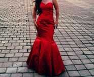 Rochie tafta satinat Rosu