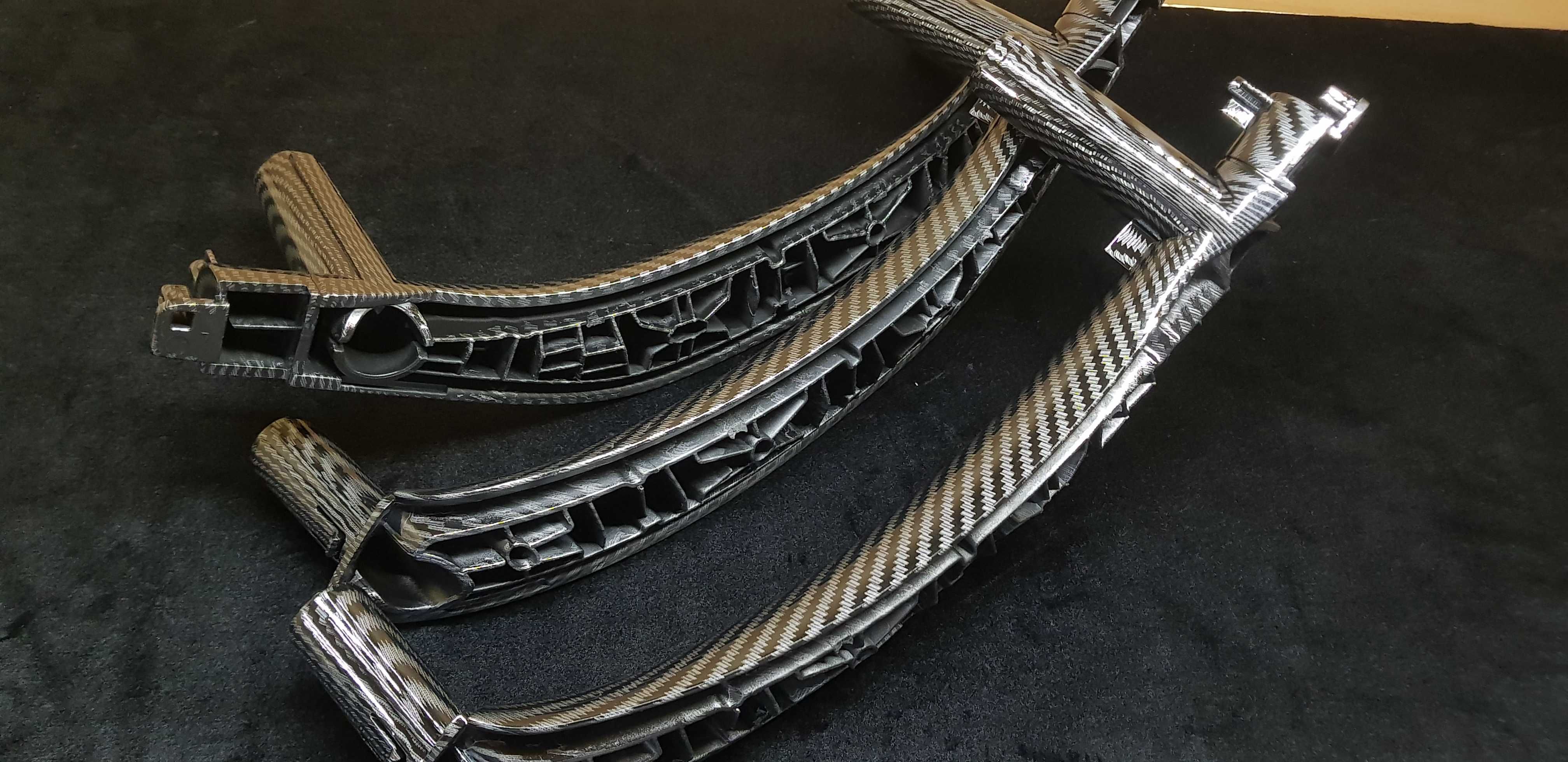 Set 3 Manere Usi Maner Usa BMW X5 X6 F15 F16 Negru Carbon