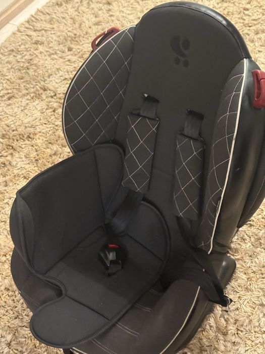 Scaun auto Lorelli, Isofix, Negru din piele, stare impecabila