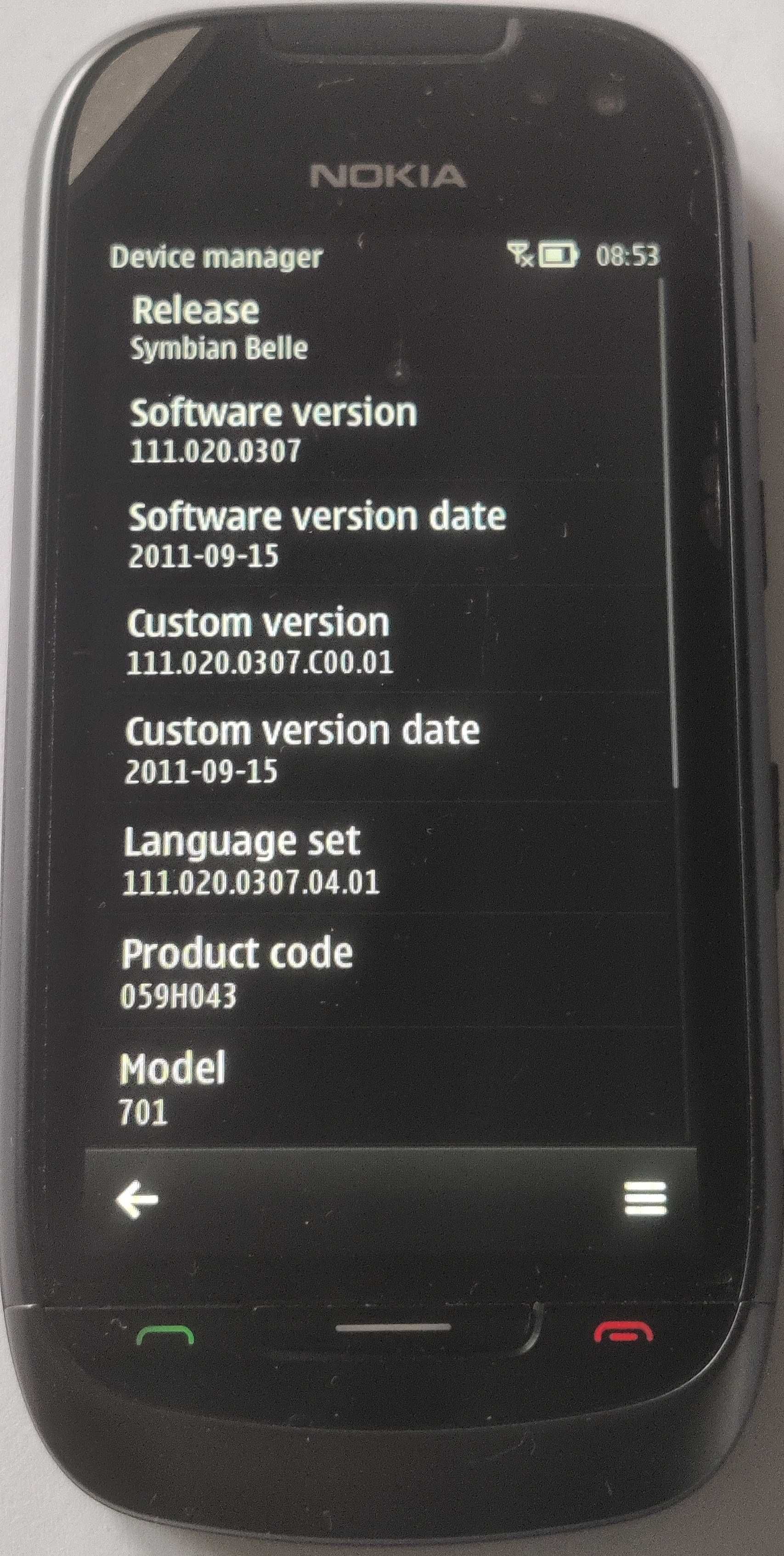Nokia 701 3G,  8GB, 512MB RAM
