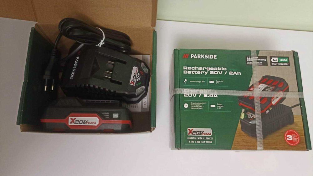 Set incarcator 20V 2,4Ah si acumulator 20V 2Ah PARKSIDE