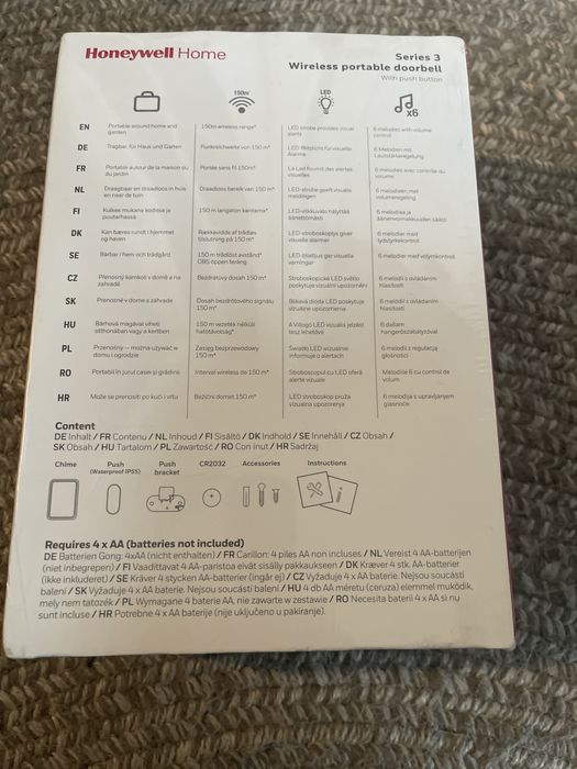 Sonerie wireless honeywell series 3
