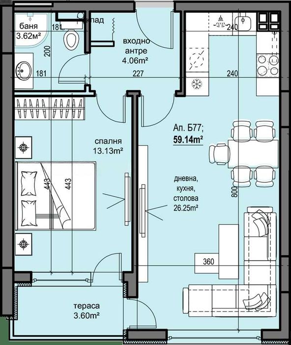 Продава се Двустаен апартамент в Пловдив, Христо Смирненски - 69 кв.м за 1500 €/кв.м - Снимка #2