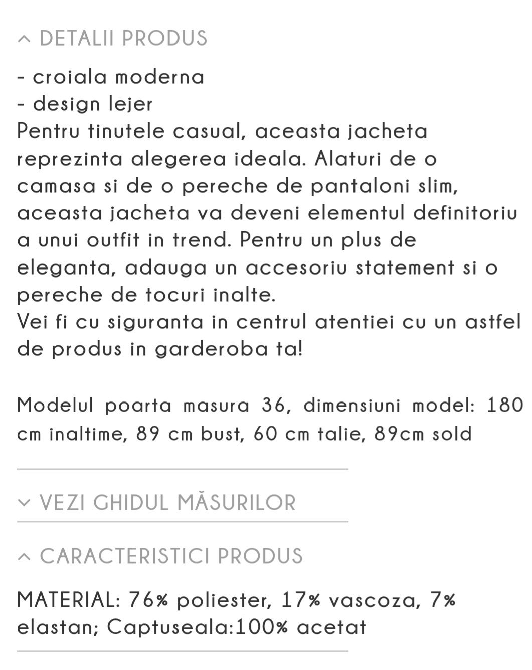 Sacou casual-elegant Nissa,alb 40,nou cu etichetă