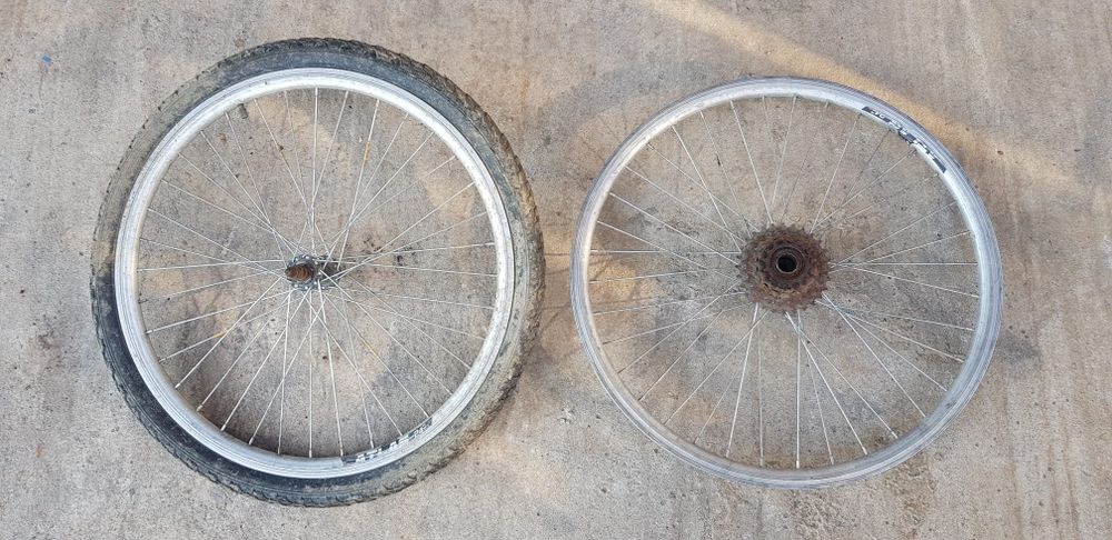 Set Jante duble fata/spate de MTB, R24, 507x18, m