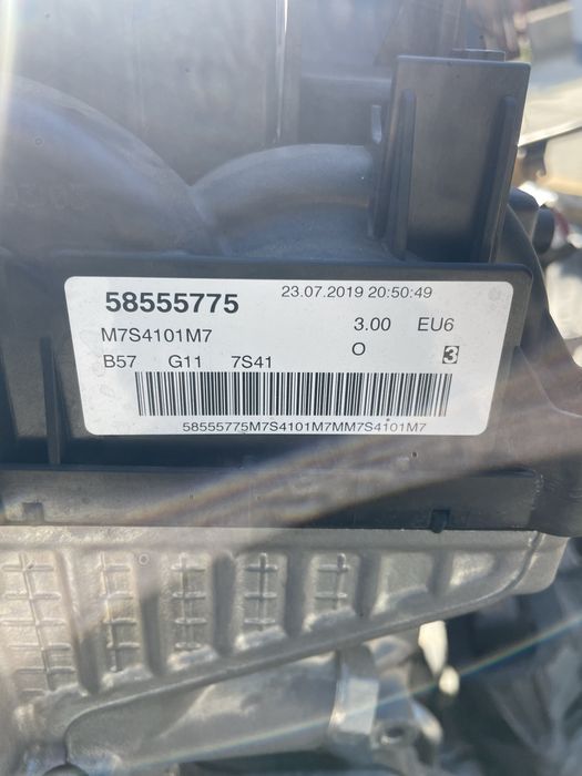 Motor 3.0 diesel B57D30A BMW g11 g12 g32 g30 g31 Euro 6 2016 + 120.000