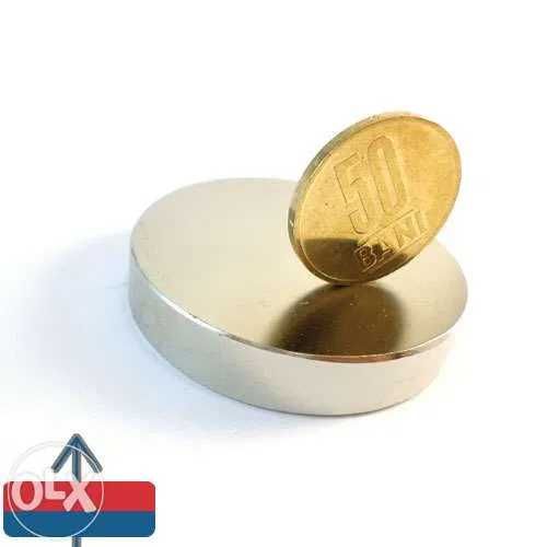 Magnet puternic Neodim - 35 kg forta atractie - 50x10mm