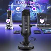 Microfon Profesional USB Condenser, Gaming Podcast Live, de la 230 RON