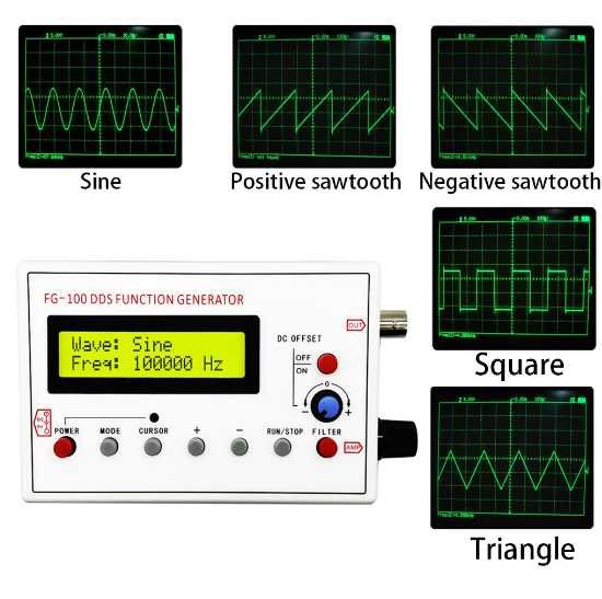 Generator de functii semnal 1hz - 500khz sinusoidal triunghiular etc