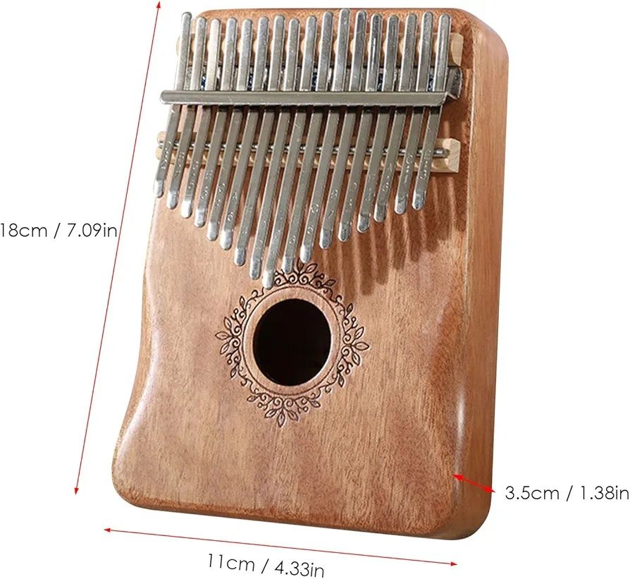 Преносимо пиано Kalimba със 17 клавиша за пиано с пръсти и аксесоари