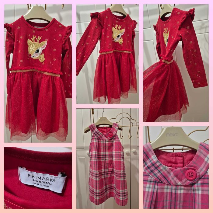 Празнични,Коледни дрехи рокля,пуловер 98р,2-3г,104 р,3-4г Next,George