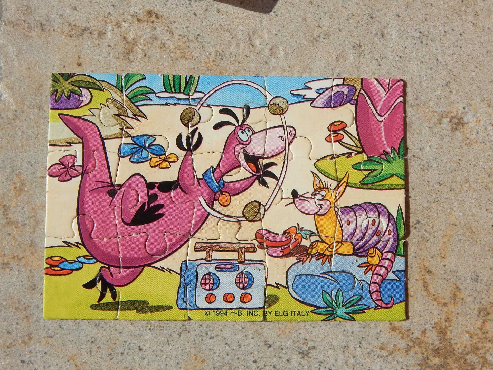 Puzzle dinozaurul Dino serialul The Flintstones 15 piese Kinder 1994