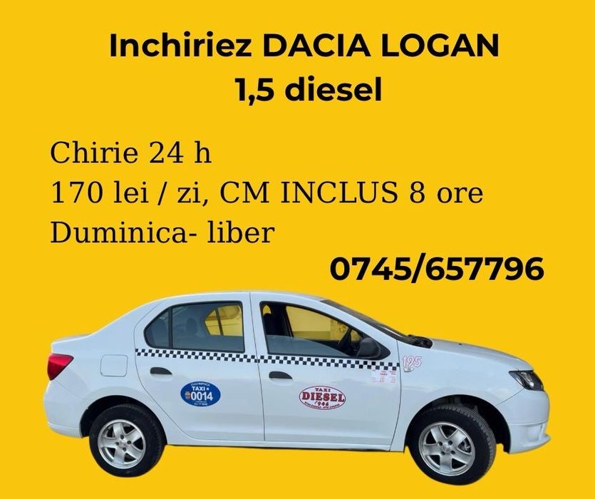 Inchiriez TAXI Logan 1,2+Gpl