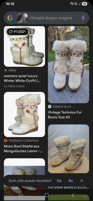 Vand cizme vintage  din par de oaie