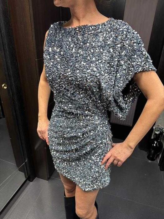 Дамска пайетена рокля Zara