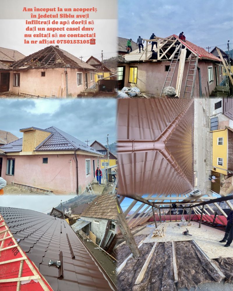 Executăm lucrări in domeniul constructilor Acoperisuri la super oferte