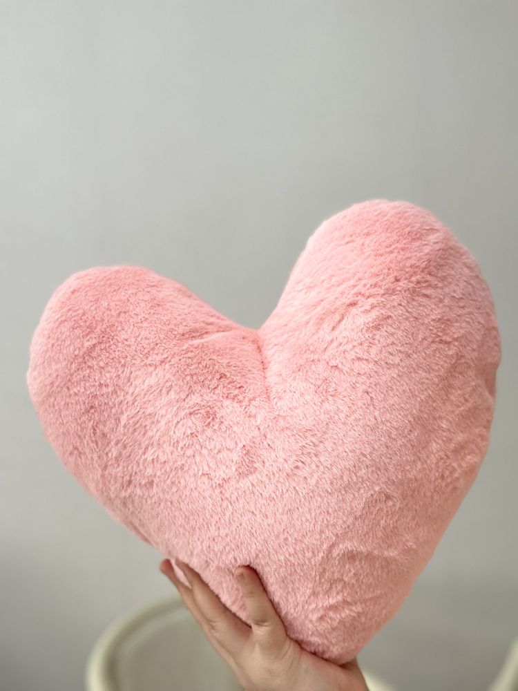 Подушка-игрушка сердце, декоративная, плюшевая