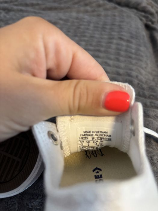 Tenisi albi bebe Converse 18