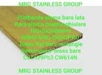 Platbanda alama 100x5mm CuZn39Pb3 bara lata dreptunghiulara inox cupru