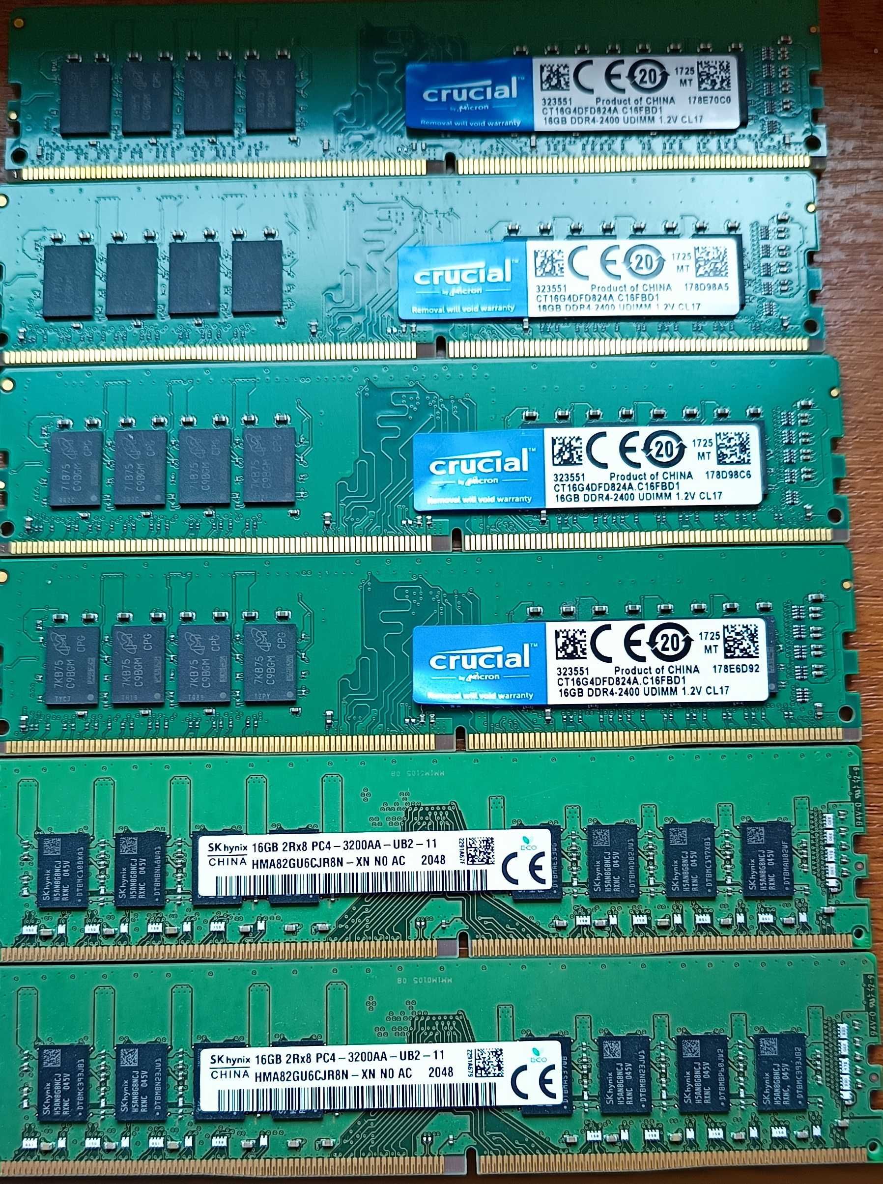 Memorie Desktop calculator 16 32 64 Gb DDR4 2400MHz, 3200 Mhz