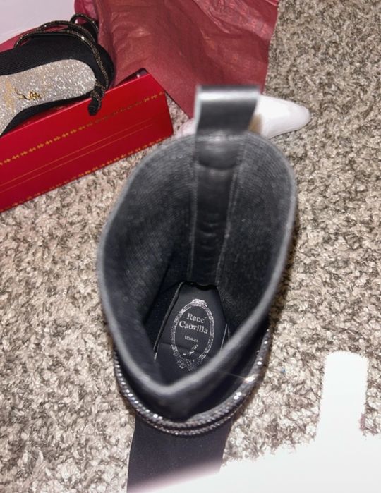 Cizme Rene caovilla piele naturala pe stoc 38