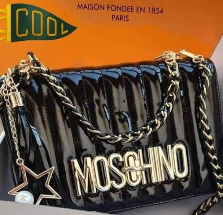 Geanta Moschino new model  logo metalic