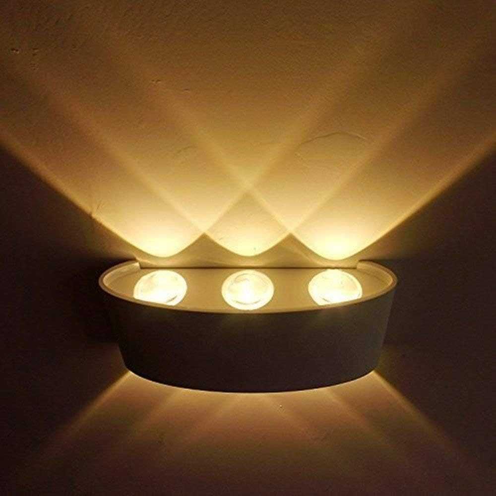 НОВА! LED лампа, аплик, водоустойчива топла светлина, 6W