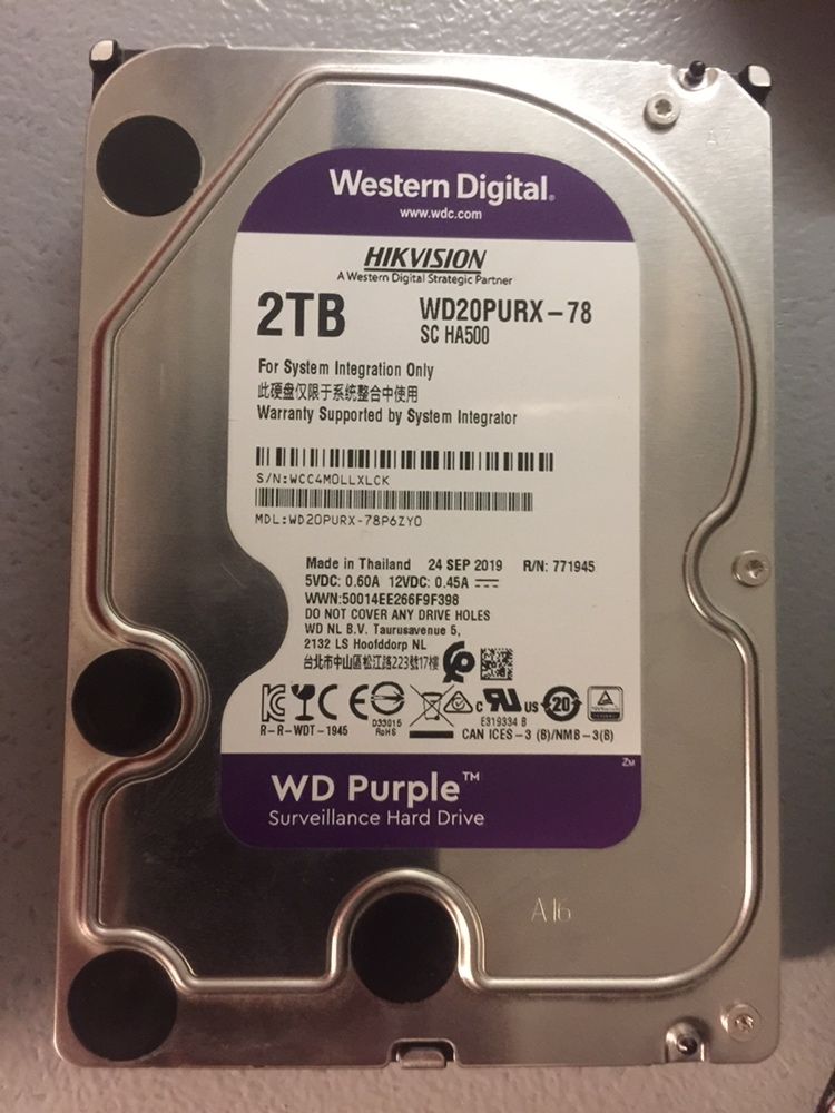 Hard Disk 2 Tb western Digital Purple