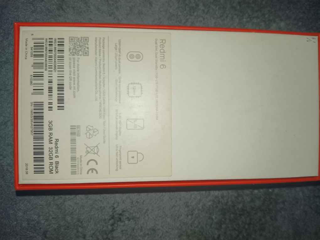 Коробка от redmi 6