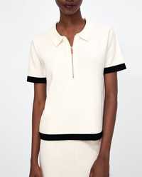 Блуза с къс ръкав Zara по модел на Chanel