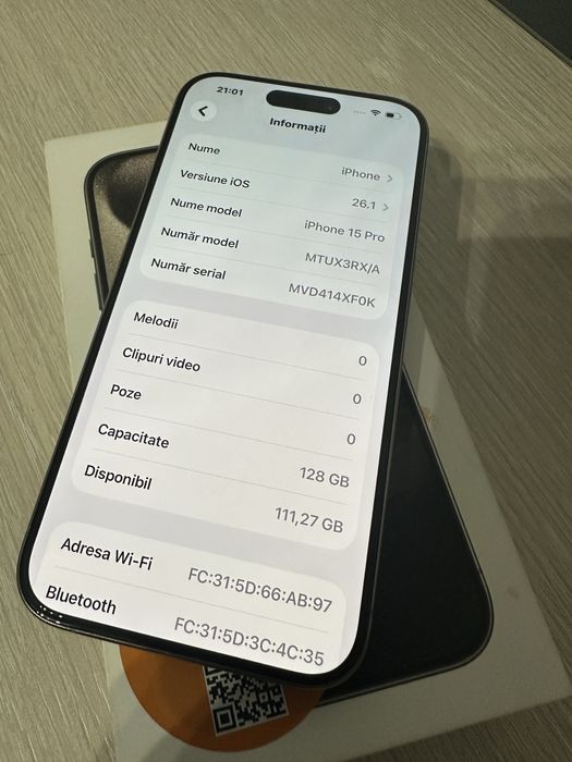 Iphone 15 Pro 128 Gb neverlocked iiimpecabil