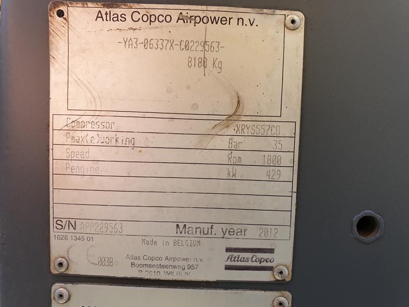 Прокат  воздушного компрессора 35 атм (бар), 34 м³/мин atlas copco