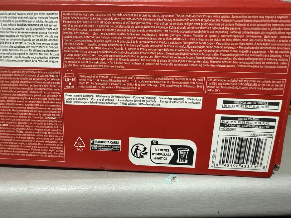 Nintendo switch stare nou