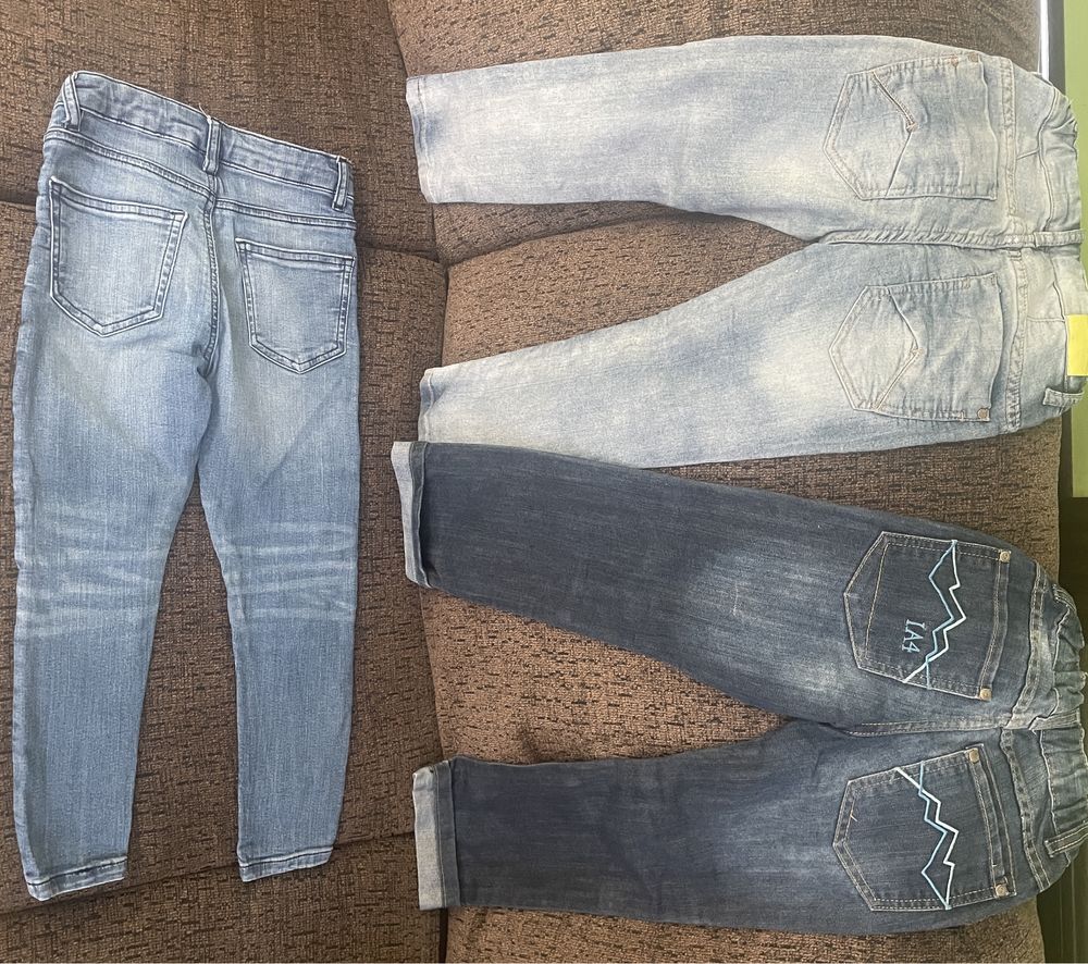 Trei perechi jeans copii, 5-6 ani, 110-116 cm