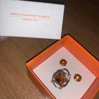 Обеци и пръстен с кристали Swarovski на италианската марка Malú