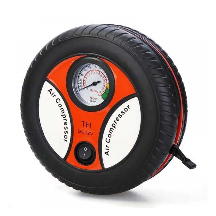 Компресор за гуми 12V, захранващ кабел за запалка