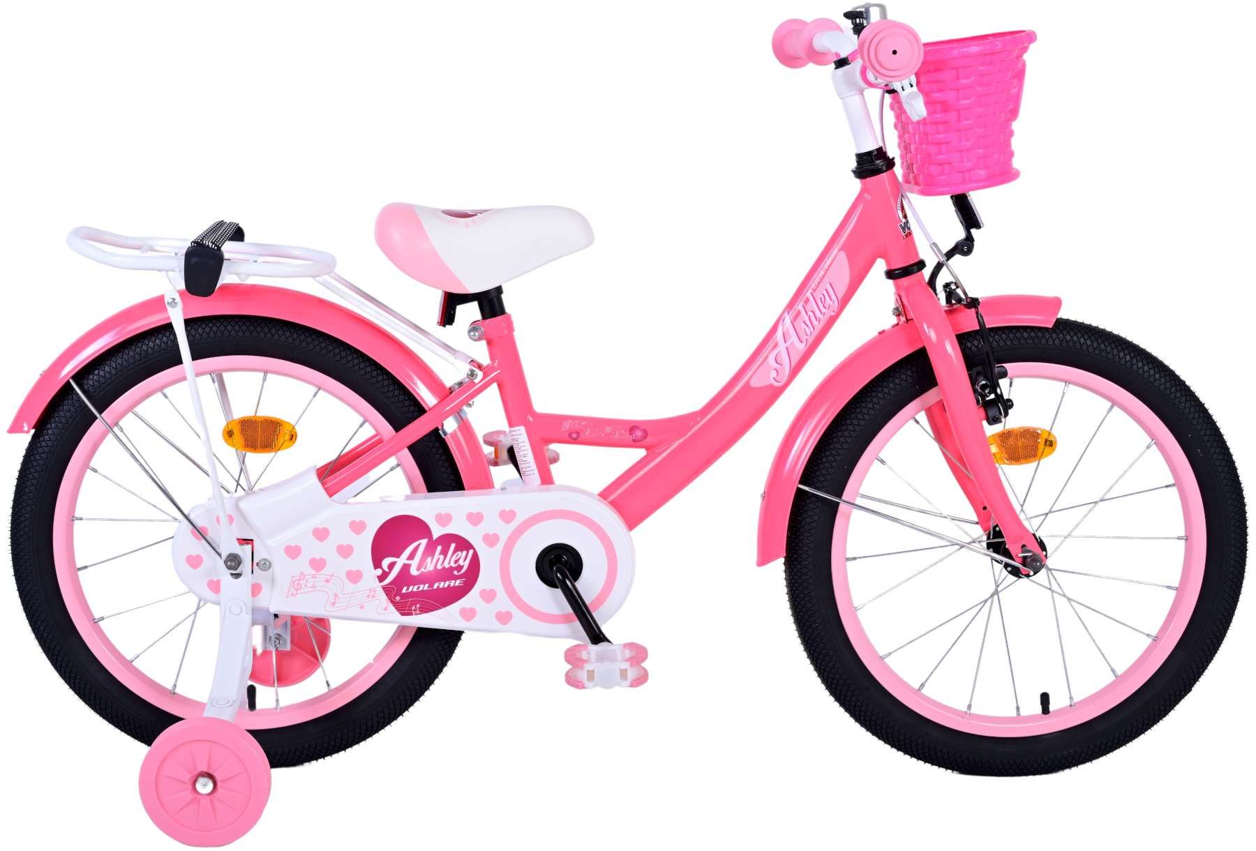 Bicicleta pentru fete Volare Ashley, 18 inch, culoare roz, frana de ma
