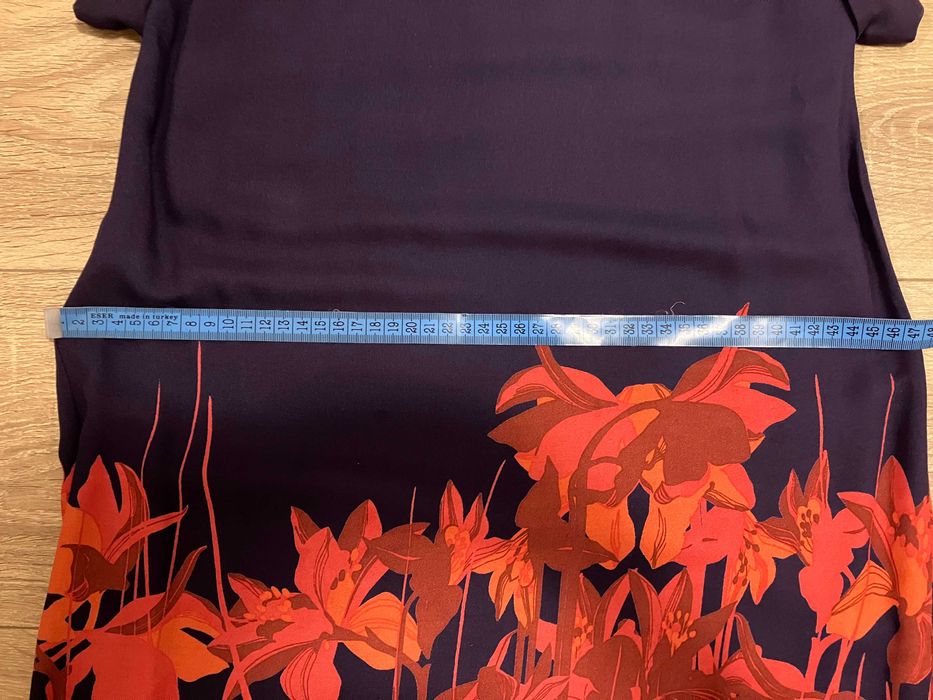 Rochie scurta mov indigo print floral H&M 36