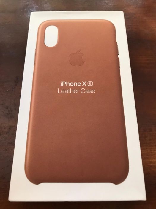 iPhone Xs Saddle Brown Husa Piele ORIGINALA!