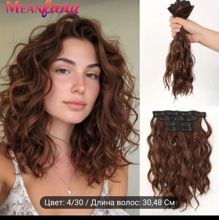 Волосы на заколке