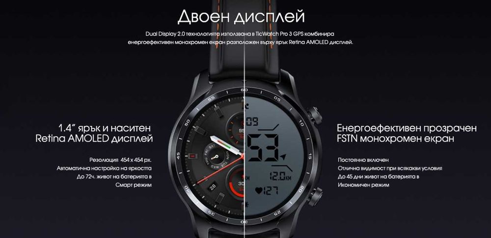 Смарт часовник Mobvoi TicWatch Pro 3 GPS