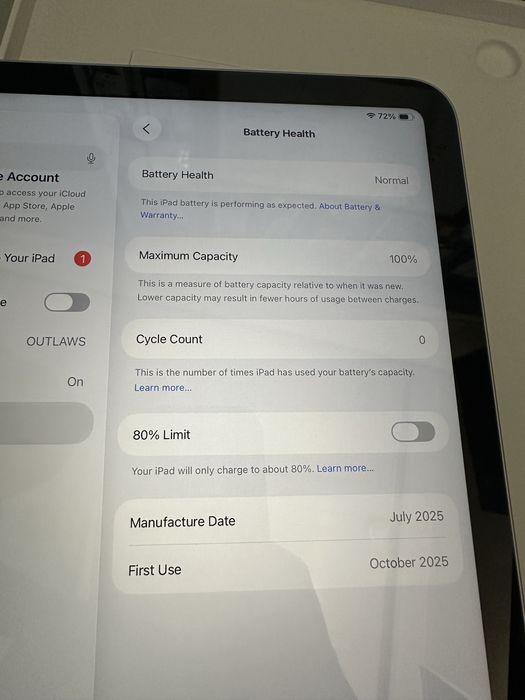 iPad 11 (A16) nou, 128GB, full box, 0 cicluri